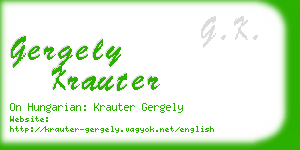 gergely krauter business card
